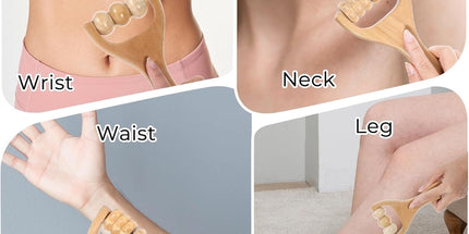 Wooden Massage Roller,4 Pcs Portable Hand Roller Massagers,Wood Therapy Massages Roller Stick,Muscle Back Neck Shoulder Legs Massages Rollers for Gym Studio Office Home