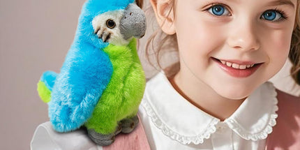Shoulder Plush, Magnetic Plushs Toy Riding Stuffed Animals Toy, Cute Stuffed Doll with Magnet, Shoulder Parrot Plush Toy Home Decoration for Birthday Party Holiday Christmas Gift L