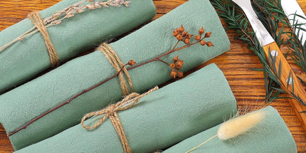 Cotton Linen Napkins Bulk 17"x17" Stonewashed Cloth Dinner Napkins Rustic Thick Table Napkins for Fall Thanksgiving Christmas Party Wedding Decoration (Set of 4, Sage) Dusty Pink