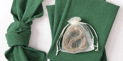 Cotton Linen Napkins Bulk 17"x17" Stonewashed Cloth Dinner Napkins Rustic Thick Table Napkins for Fall Thanksgiving Christmas Party Wedding Decoration (Set of 4, Sage) Emerald Green