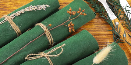 Cotton Linen Napkins Bulk 17"x17" Stonewashed Cloth Dinner Napkins Rustic Thick Table Napkins for Fall Thanksgiving Christmas Party Wedding Decoration (Set of 4, Sage) Emerald Green