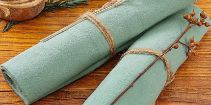 Cotton Linen Napkins Bulk 17"x17" Stonewashed Cloth Dinner Napkins Rustic Thick Table Napkins for Fall Thanksgiving Christmas Party Wedding Decoration (Set of 4, Sage) Sage