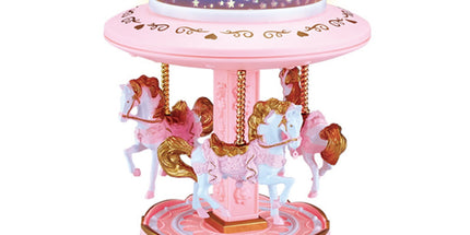 Holiday Toy List Tarmeek Carousel Music Box For Girls Creative Star Projection Lantern Carousel Music Box Music Box Girl Holiday Gift Christmas Gifts 19x14x14cm(7.5x5.5x5.5in). Pink