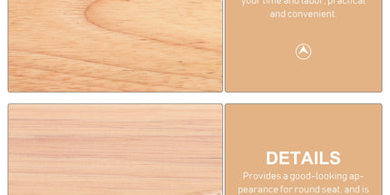 Beige Wooden Bar Stool Replacement Seat for Daily Use Easy to Clean Home Decor 14.0 Inches