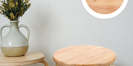 Beige Wooden Bar Stool Replacement Seat for Daily Use Easy to Clean Home Decor 14.0 Inches