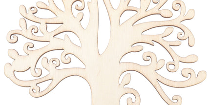 10pcs Family Tree Cutouts Craft, Unfinished Wood Tree Slices DIY Ornaments Decorative Hanging Wooden Chips for Wedding Party Crafts 4.9in