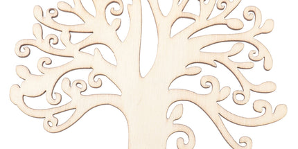 10pcs Family Tree Cutouts Craft, Unfinished Wood Tree Slices DIY Ornaments Decorative Hanging Wooden Chips for Wedding Party Crafts 4.9in