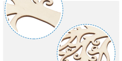 10pcs Family Tree Cutouts Craft, Unfinished Wood Tree Slices DIY Ornaments Decorative Hanging Wooden Chips for Wedding Party Crafts 4.9in