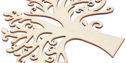 10pcs Family Tree Cutouts Craft, Unfinished Wood Tree Slices DIY Ornaments Decorative Hanging Wooden Chips for Wedding Party Crafts 4.9in