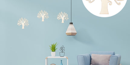 10pcs Family Tree Cutouts Craft, Unfinished Wood Tree Slices DIY Ornaments Decorative Hanging Wooden Chips for Wedding Party Crafts 4.9in