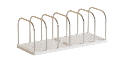 Multi-Tier Desktop Bookshelf - Space-Saving Desk Organizer for Books, Files & Learning Supplies, Serviceable Storage Rack for Office, Study, or Home Use (Lightweight & Compact) 14.6×5.9×5.3 in White