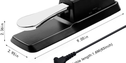 Holiday Toy List Tarmeek Piano Sustain Pedal Keyboard Pedals Synthesizer Pedals Suitable For Pianos, Electronic Organs, MIDI Keyboards, Synthesizers And Other Equipment Christmas Gifts One Size Black