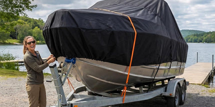 600D Heavy Duty Waterproof Boat Cover, Silver, 21-24FT, 740*400cm Tyack eCommerce Solutions
