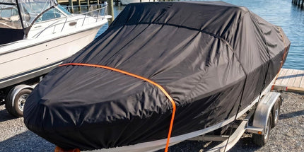 600D Heavy Duty Waterproof Wide Boat Cover, Silver, 25-27FT, 1010*590cm Tyack eCommerce Solutions