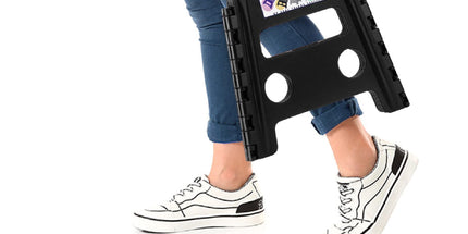 Black large thick anti slip folding stool for outdoor camping, portable folding stool for home use, multifunctional home leisure, and more