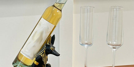 Ancient Egyptian Anubis Wine Rack - Creative Resin Craft Wine Bottle Holder, Home Bar Cabinet Decoration