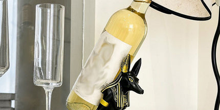 Ancient Egyptian Anubis Wine Rack - Creative Resin Craft Wine Bottle Holder, Home Bar Cabinet Decoration