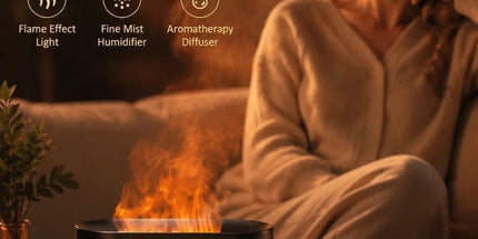 USB Flame Aroma Diffuser, Black Single Light, Christmas Gift