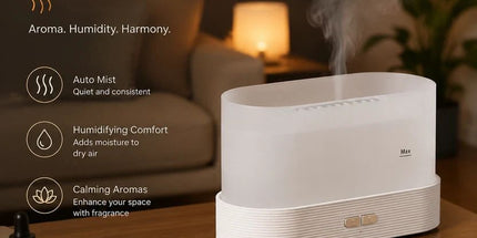 USB Flame Aroma Diffuser, Black Single Light, Christmas Gift