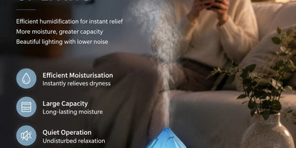 Home Aroma Diffuser Humidifier with Night Light, White, Christmas Gift