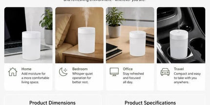 8 Pack USB Humidifier White, Bulk Christmas Hamper Fillers