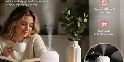 USB Water Drop Mini Humidifier 220ML White, Christmas Gift