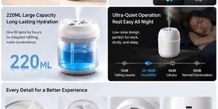 6 Pack Water Drop Humidifier Nordic Pink, Christmas Hamper Fillers