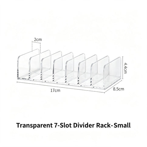 7 Grid Eyeshadow Storage Rack, Small Size Clear Acrylic Makeup Organiser