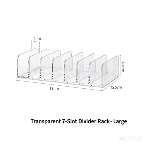 7 Grid Eyeshadow Storage Rack, Large Size Clear Acrylic Makeup Organiser