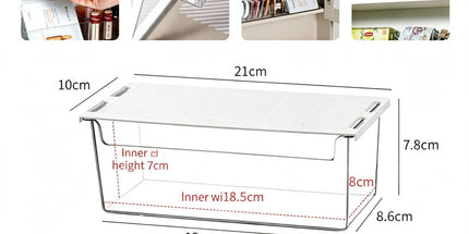 Under Cabinet Hanging Drawer Box, Large Size Clear Acrylic Cosmetic Organiser