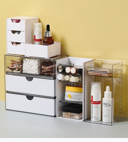 Under Cabinet Hanging Drawer Box, Large Size Clear Acrylic Cosmetic Organiser