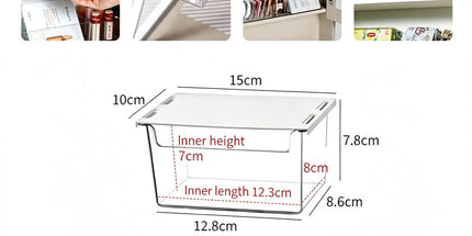 Under Cabinet Hanging Drawer Box, Small Size Clear Acrylic Cosmetic Organiser