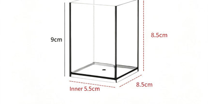 Clear Square Storage Tube, 1 Compartment Acrylic Cosmetic Holder