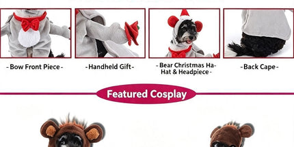 Holiday Theme Gathering Supplies For Pets, Festival Dress-up Ornament for Halloween Christmas Events, Size XL
