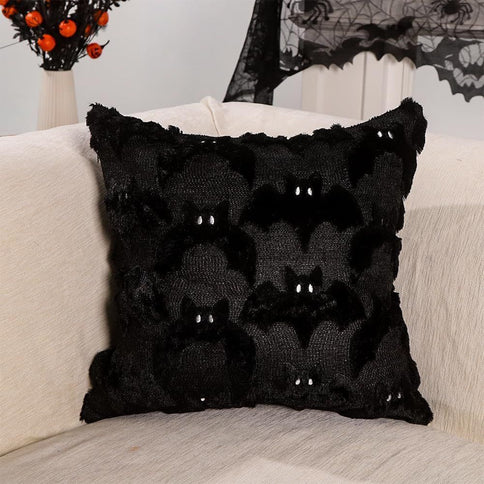 2pc Short Plush Halloween Cushion Case