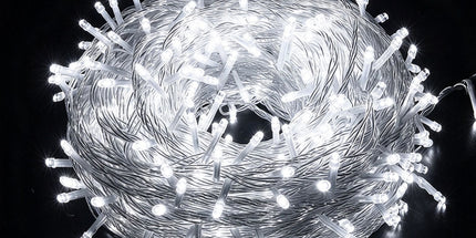 Dense Bead Cool‑White LED Fairy String Lights Plug‑in, Uniform Bright Illumination For Outdoor Celebration, Holiday Large‑Scene Decor Lamp, 100M 1000Leds Cool White Tyack eCommerce Solutions