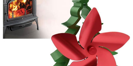 Fireplace Fan Fireplace and Stove Accessory Christmas Tree Shape x12 x23cm, 17.5cm, 5cm