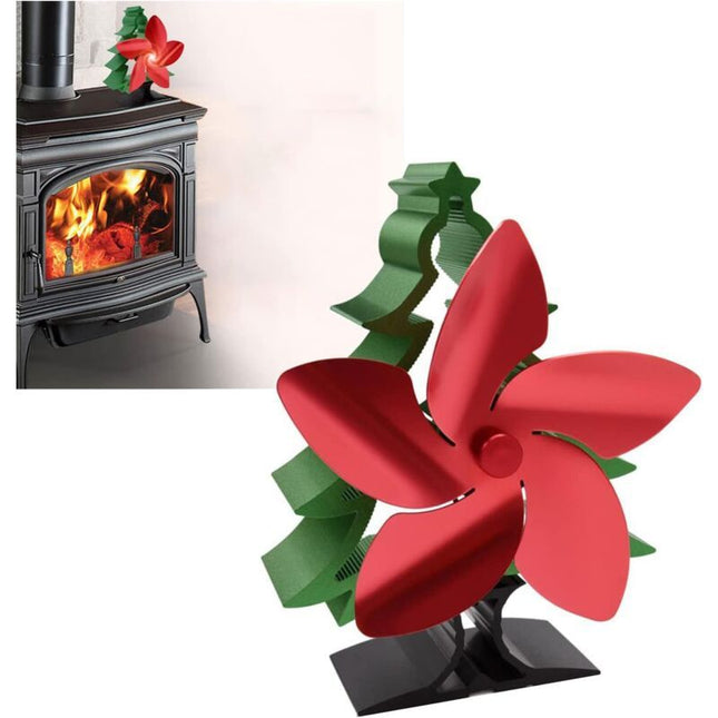 Fireplace Fan Fireplace and Stove Accessory Christmas Tree Shape x12 x23cm, 17.5cm, 5cm