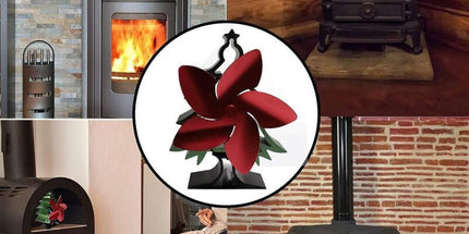 Fireplace Fan Fireplace and Stove Accessory Christmas Tree Shape x12 x23cm, 17.5cm, 5cm