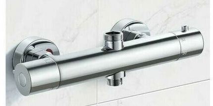 Thermostatic Column, Brass Shower Faucet High G3 4, Low G1 2, 26.4 mm, 21 mm, 150 mm