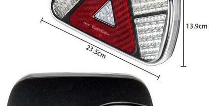 12V 24V Waterproof Trailer Rear Light Kit with Turn Signal Brake Reverse Fog Reflector