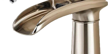 Waterfall Bathroom Faucet Single Handle Mixer Tap Hot and Cold for Bathroom Sink Washbasin, Low Model, Brushed Nickel Tyack eCommerce Solutions