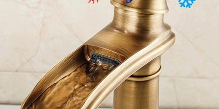 Waterfall Bathroom Faucet Single Handle Mixer Tap Hot and Cold for Bathroom Sink Washbasin, Low Model, Brushed Nickel Tyack eCommerce Solutions