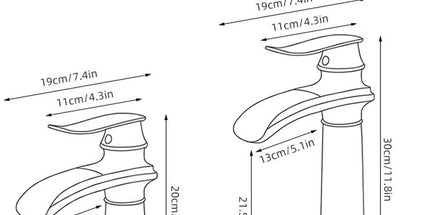 Waterfall Bathroom Faucet Single Handle Mixer Tap Hot and Cold for Bathroom Sink Washbasin, Low Model, Brushed Nickel Tyack eCommerce Solutions