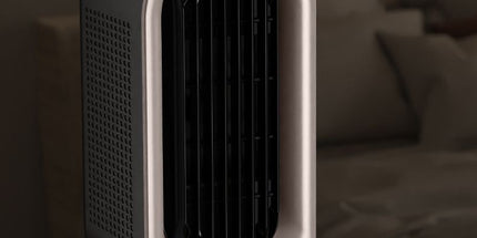 Desktop Vertical Space Heater with Remote Control, Fast Heating PTC Electric Fan Heater, Portable Mini Winter Electric Space Heater for Bedroom Office Home Indoor Heating（White）