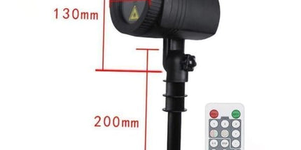 Christmas Laser Projector Lights with Remote Control, Red & Green LED Star Laser Projection Lamp, Waterproof Outdoor Xmas Decor Light with Santa Snowflake Tree Bell Gingerbread Patterns for Yard Garden Party