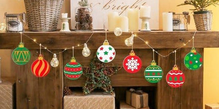 40Pcs DIY Wooden Christmas Ornaments, Unfinished Wood Baubles for Xmas Tree Party Decorations, Christmas Gift