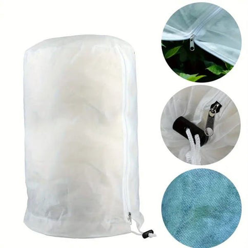 120×180cm White Reusable Plant Frost Protection Bag with Drawstring