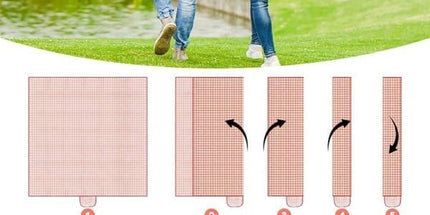 Waterproof Picnic Mat with Carry Handle, 100x150cm, Pink Gingham for Camping Beach Park Outdoor Activities