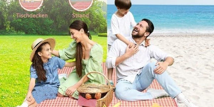 Waterproof Picnic Mat with Carry Handle, 100x150cm, Pink Gingham for Camping Beach Park Outdoor Activities